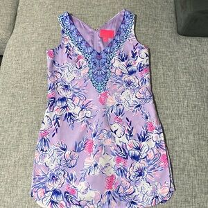 Lilly Pulitzer light lilac Trunks in the air romper, Sz 00